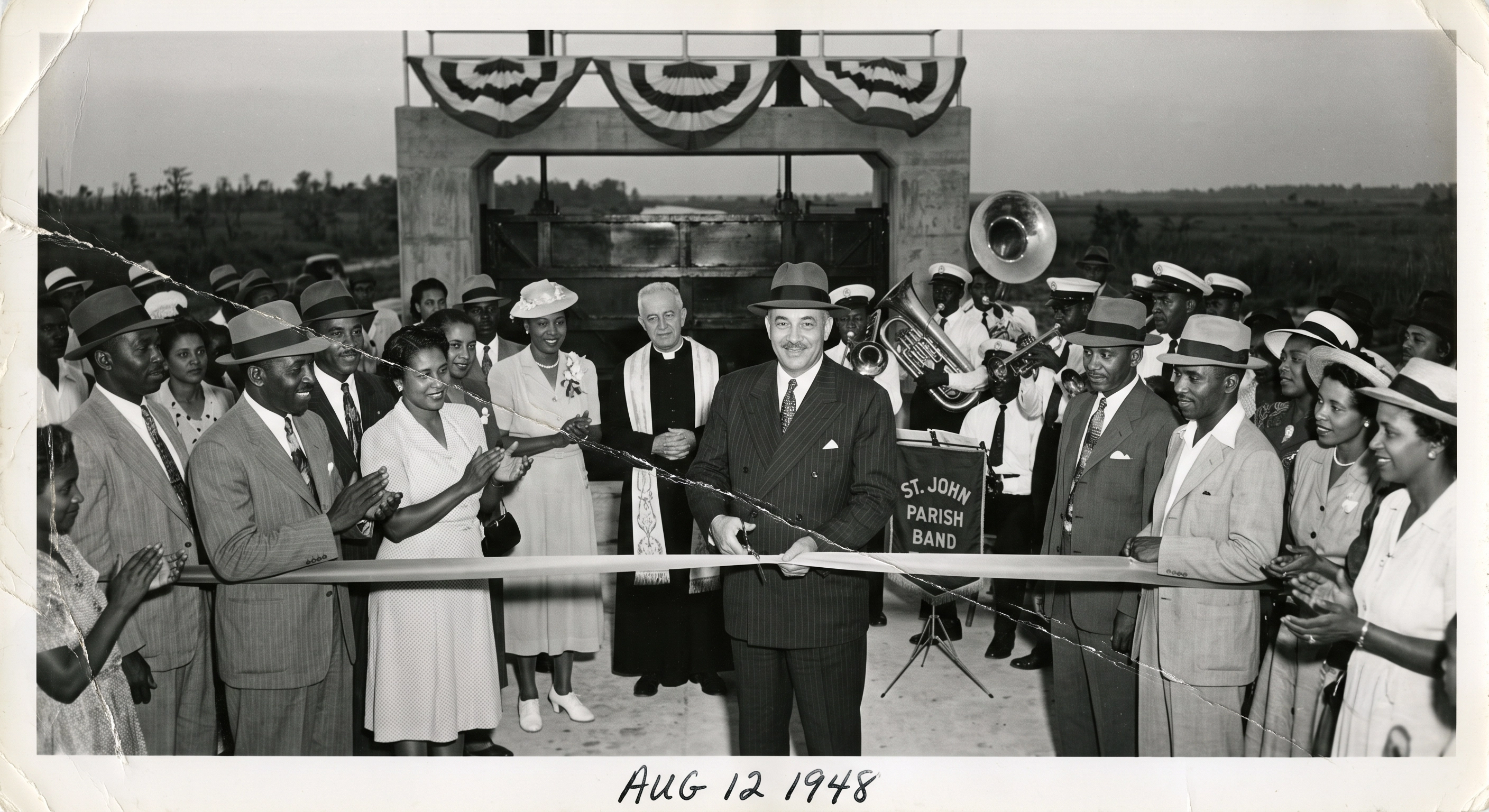 Dedication of the Sarrazin Cut, 1948